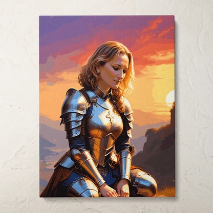 Zestaw do malowania po numerach „Kobieta odważna”.