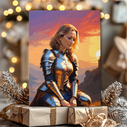 Zestaw do malowania po numerach „Kobieta odważna”.