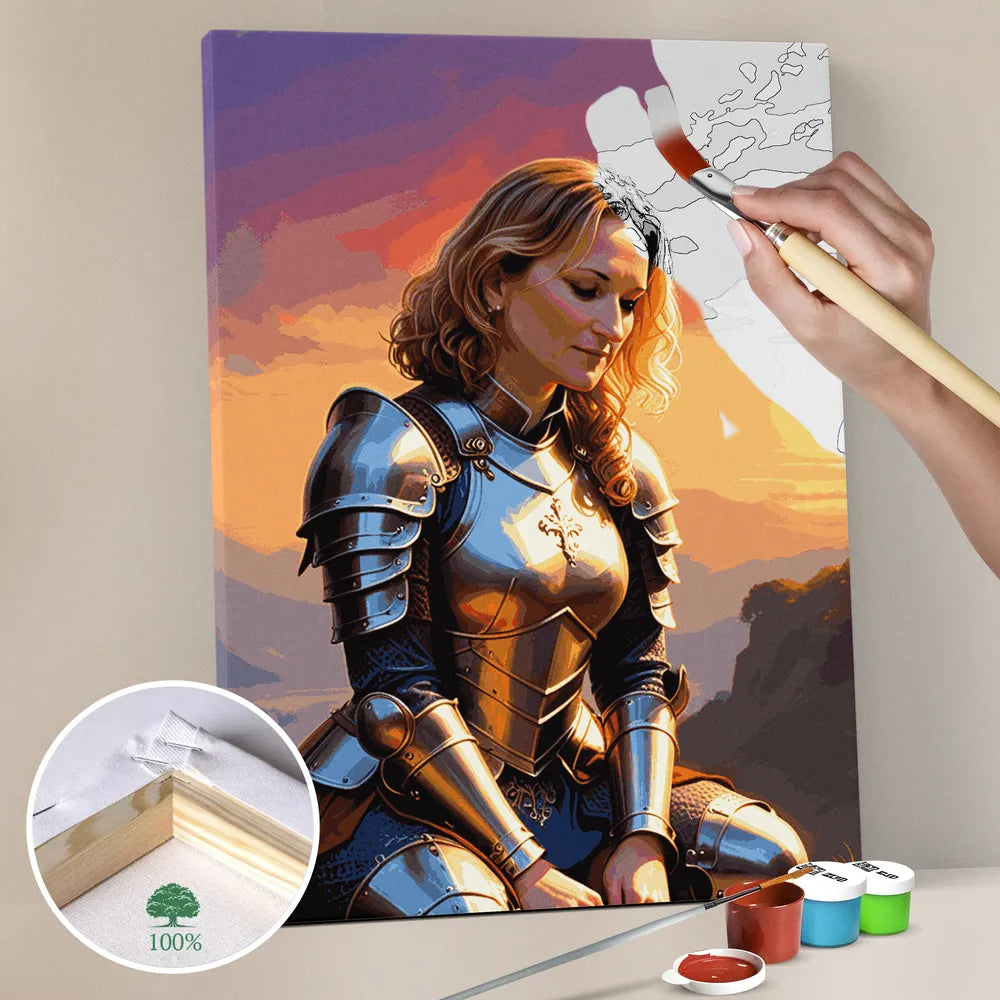 Zestaw do malowania po numerach „Kobieta odważna”.