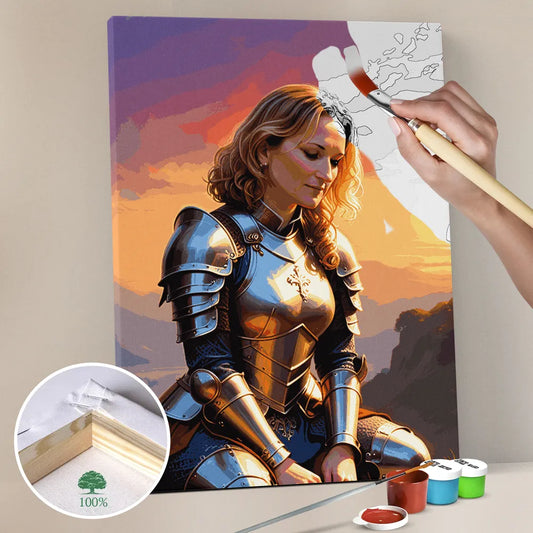 Zestaw do malowania po numerach „Kobieta odważna”.