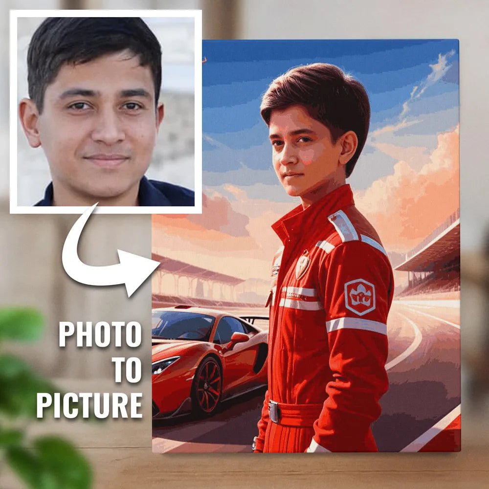 Zestaw do malowania po numerach „Racing Prodigy”.