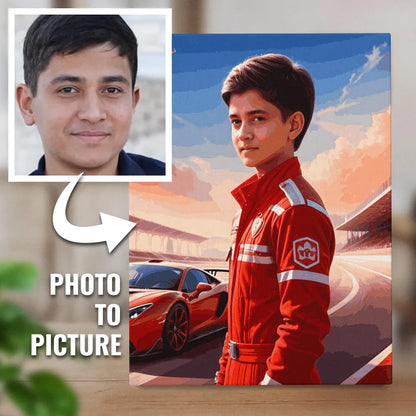 Zestaw do malowania po numerach „Racing Prodigy”.