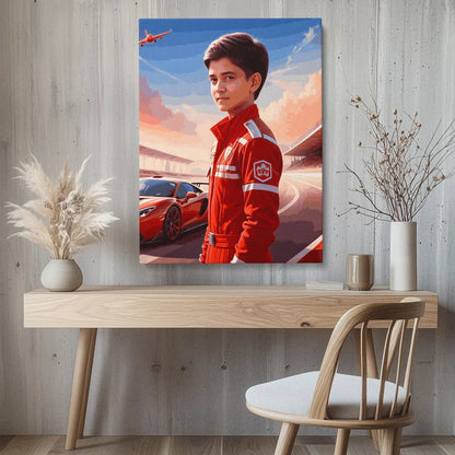 Zestaw do malowania po numerach „Racing Prodigy”.