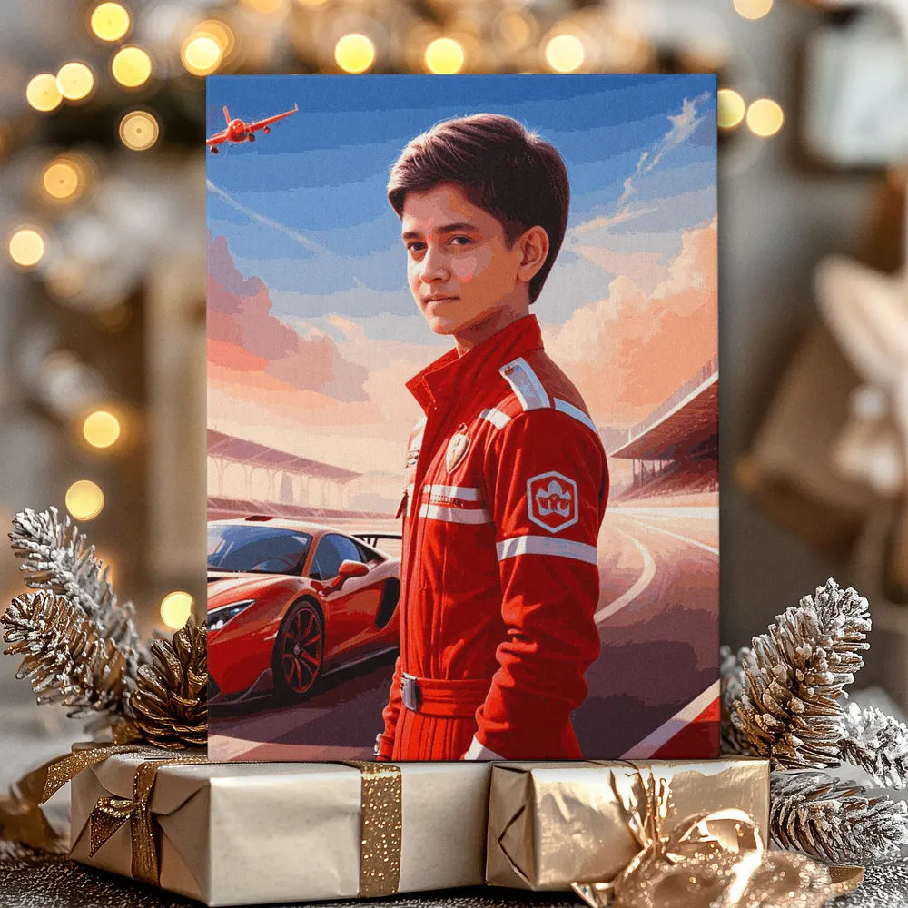 Zestaw do malowania po numerach „Racing Prodigy”.