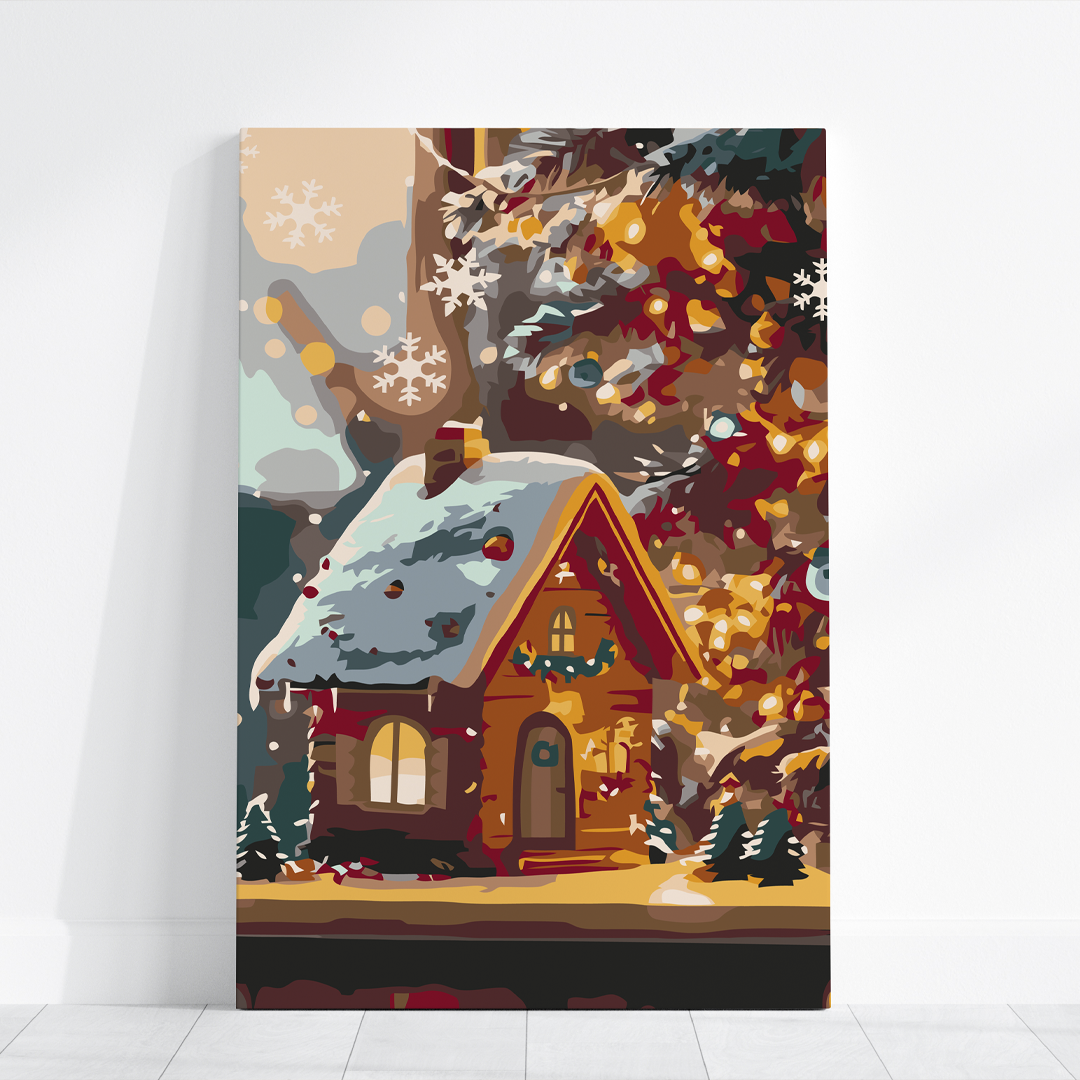 Malowania po Numerach - Świąteczny Domek