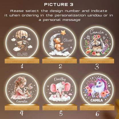 Jednorożec, Lampka nocna, Spersonalizowane lampki nocne dla dzieci