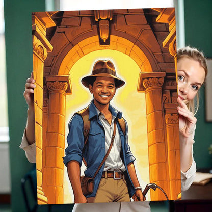 Zestaw do malowania po numerach „Świątynia Skarbów”.