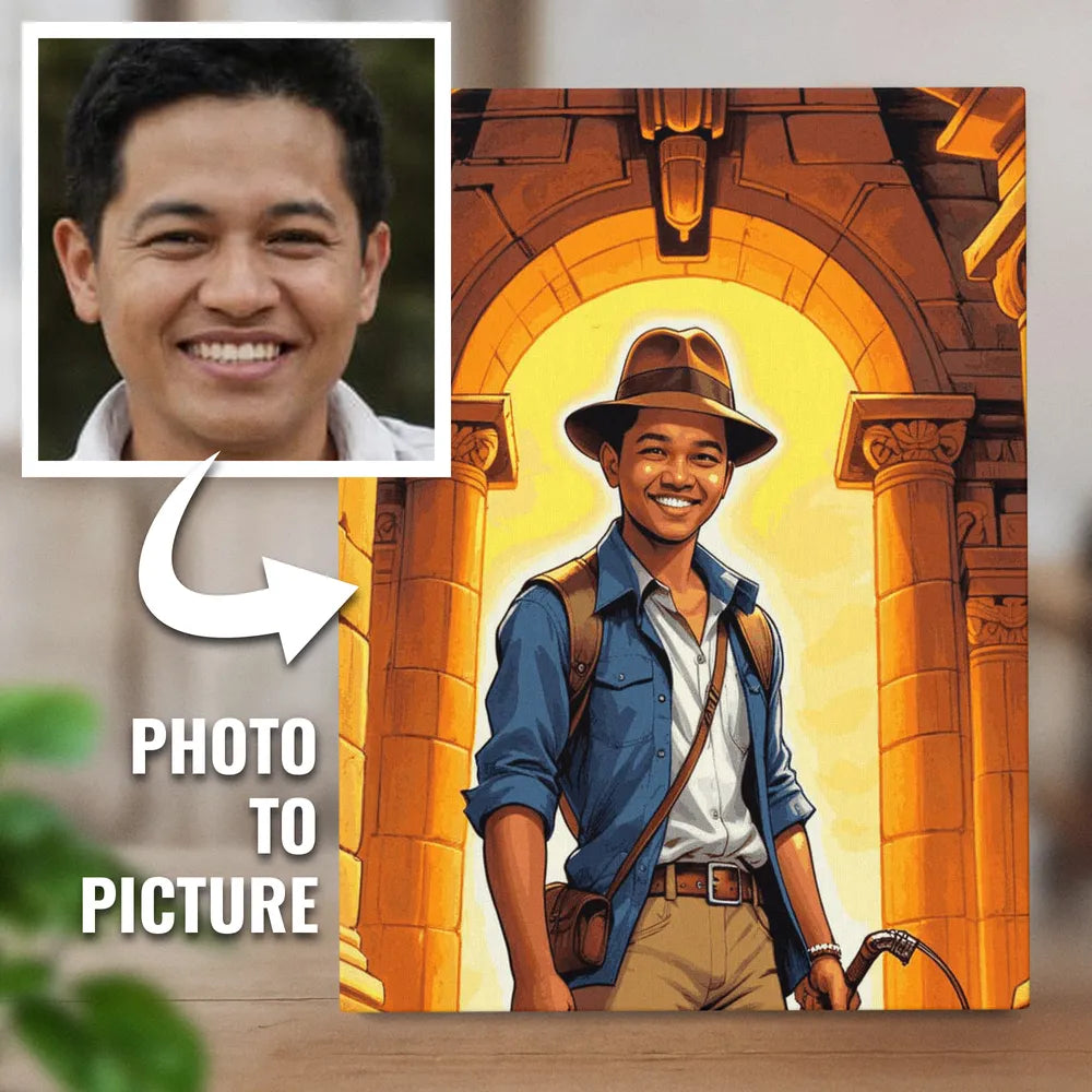 Zestaw do malowania po numerach „Świątynia Skarbów”.