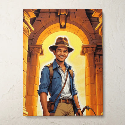 Zestaw do malowania po numerach „Świątynia Skarbów”.