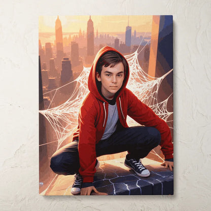 Zestaw do malowania po numerach  „Przerzucający bohater”