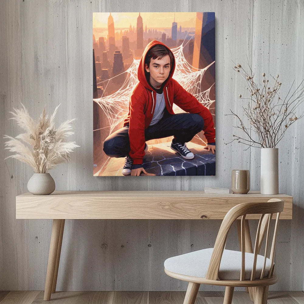 Zestaw do malowania po numerach  „Przerzucający bohater”