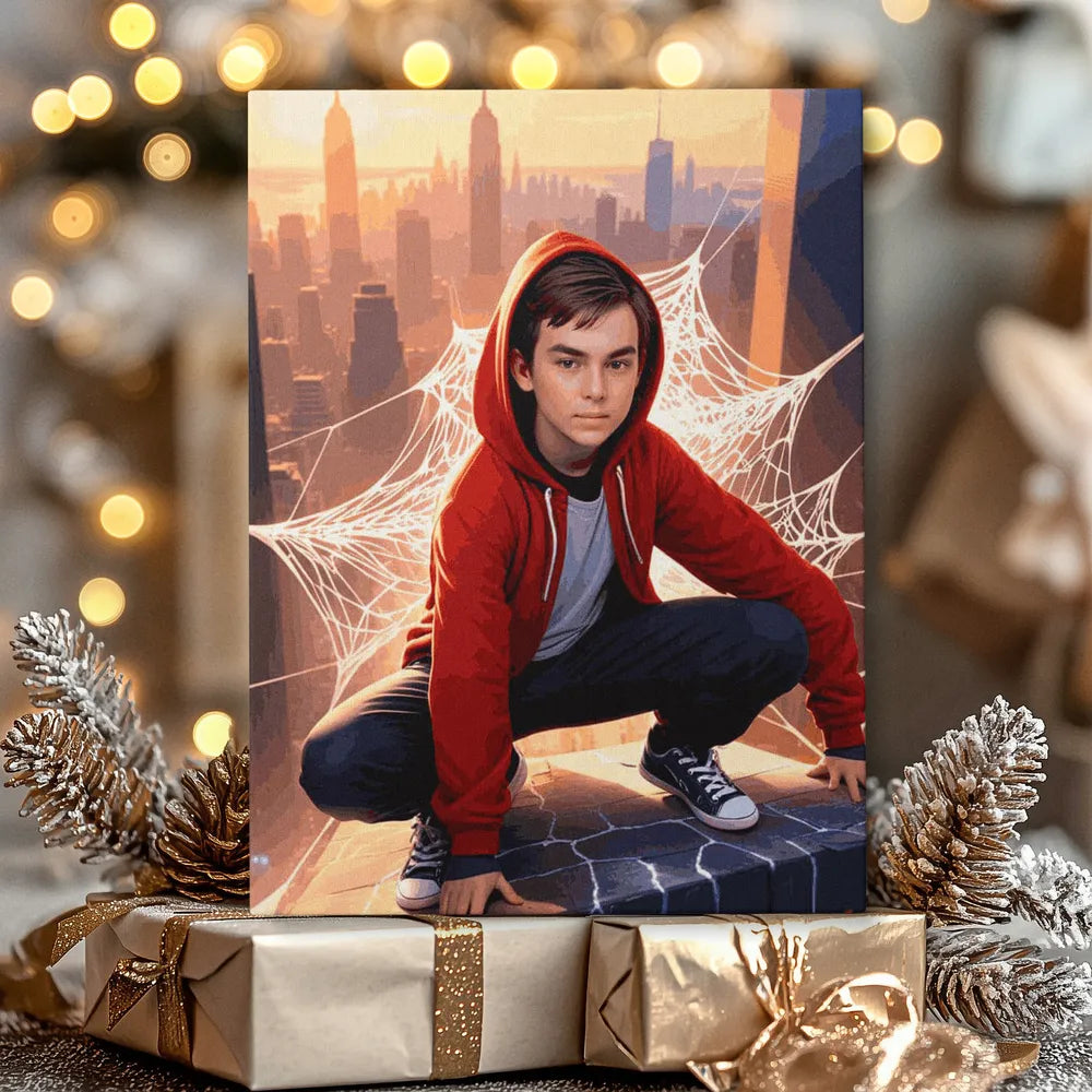 Zestaw do malowania po numerach  „Przerzucający bohater”