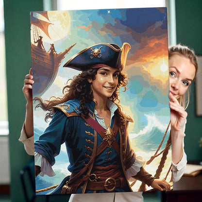 Zestaw do malowania po numerach „Mój pirat”.