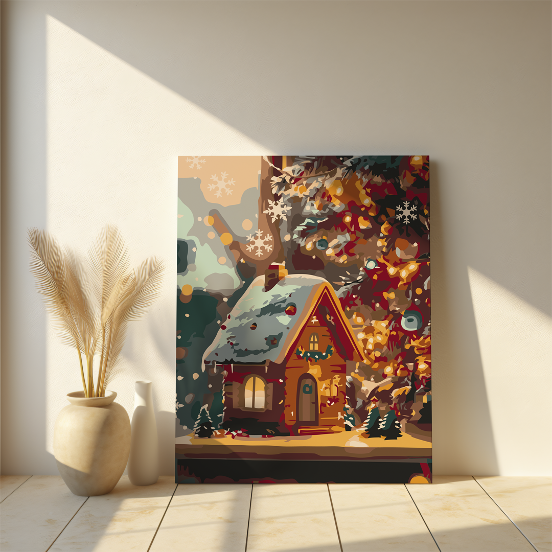 Malowania po Numerach - Świąteczny Domek