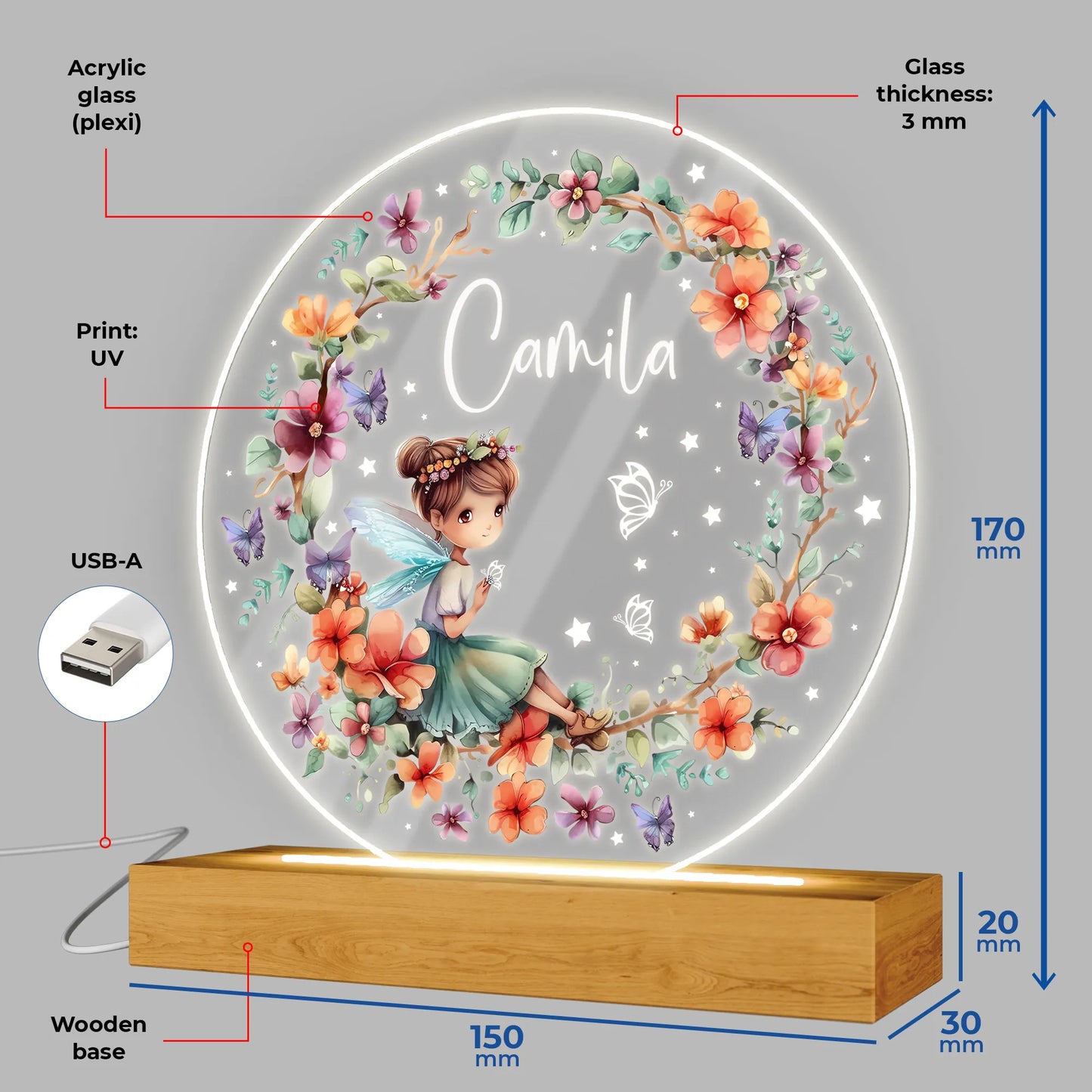 Jednorożec, Lampka nocna, Spersonalizowane lampki nocne dla dzieci