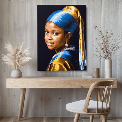 Zestaw do malowania po numerach „Dziewczyna z perłą”.