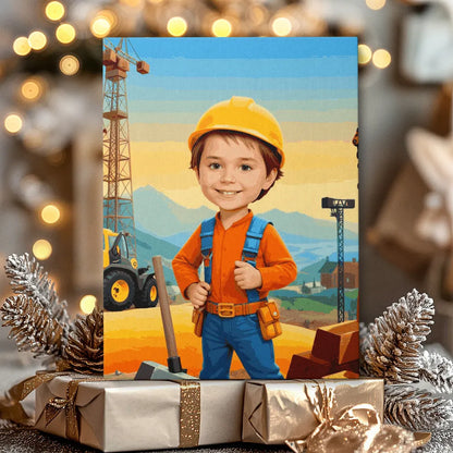 Zestaw do malowania po numerach „Przygoda małego budowniczego”.