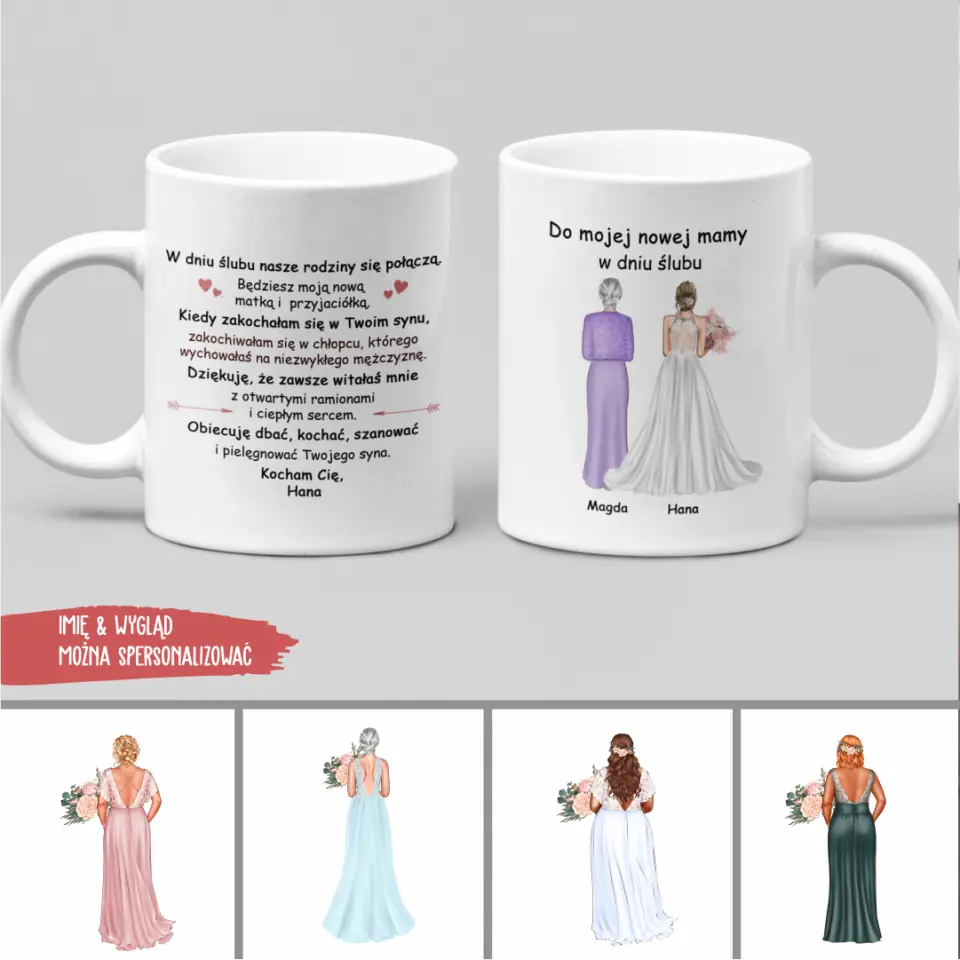 Do mojej nowej mamy w dniu ślubu