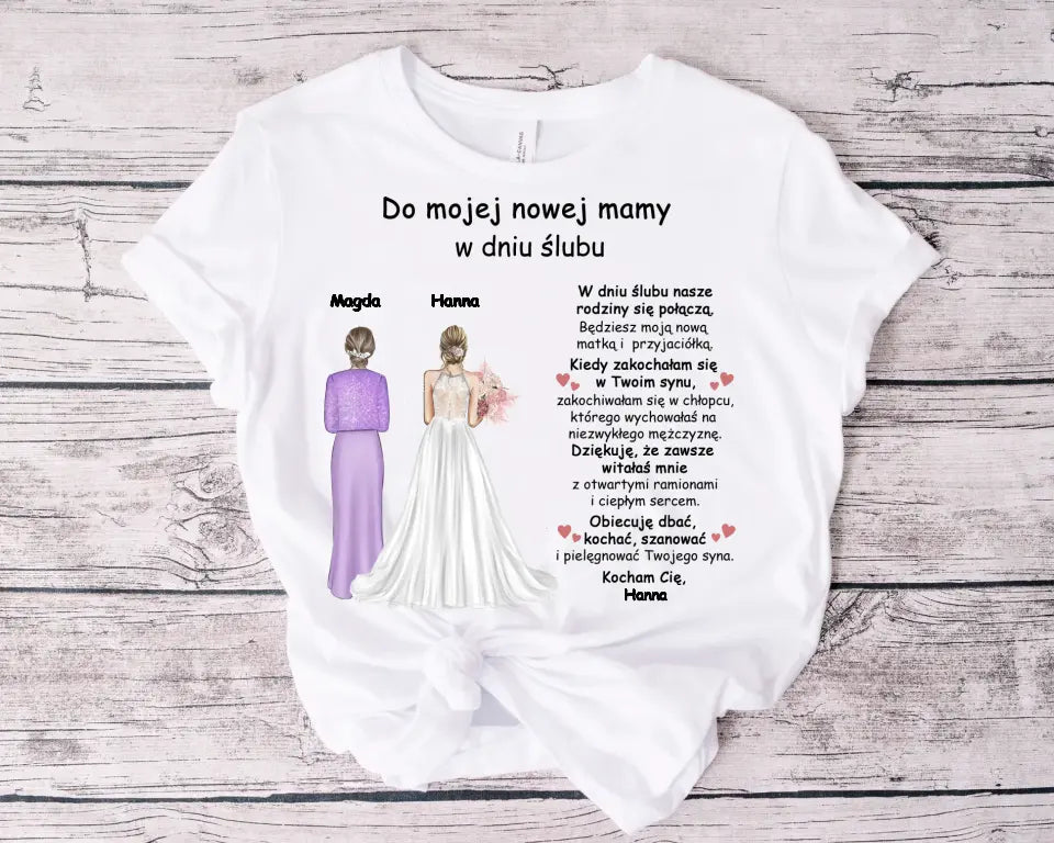 Do mojej nowej mamy w dniu ślubu