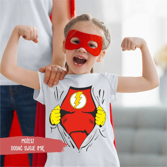 Dla dziecka Czerwony bohater z błyskawicą