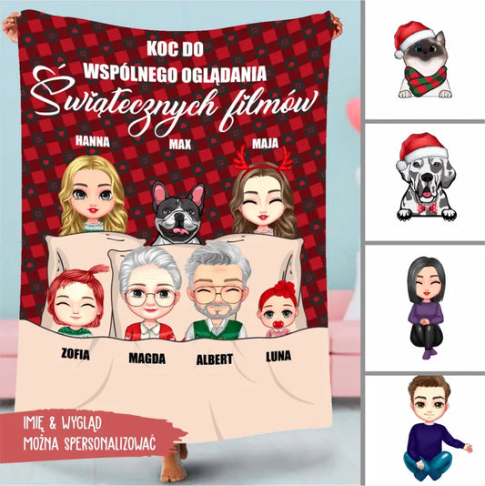 Koc do wspólnego oglądania świątecznych filmów