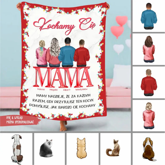 Mamy nadzieję, że za każdym razem, gdy przytulisz ten kocyk pomyślisz,  jak bardzo Cię kochamy