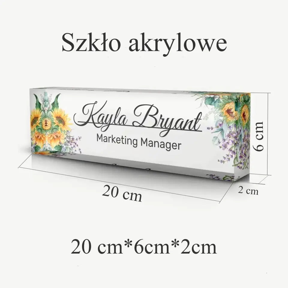Akrylowa Tabliczka - Kwiaty