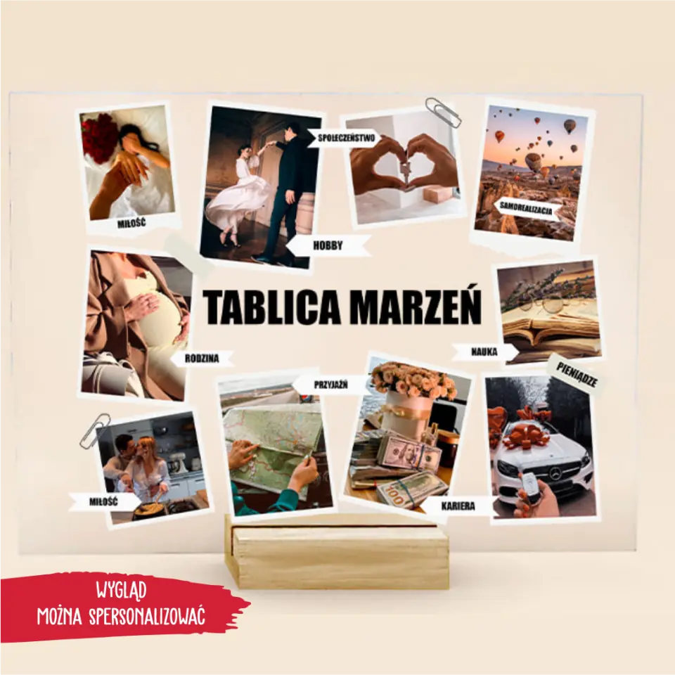 Szkło poziome - Tablica marzeń