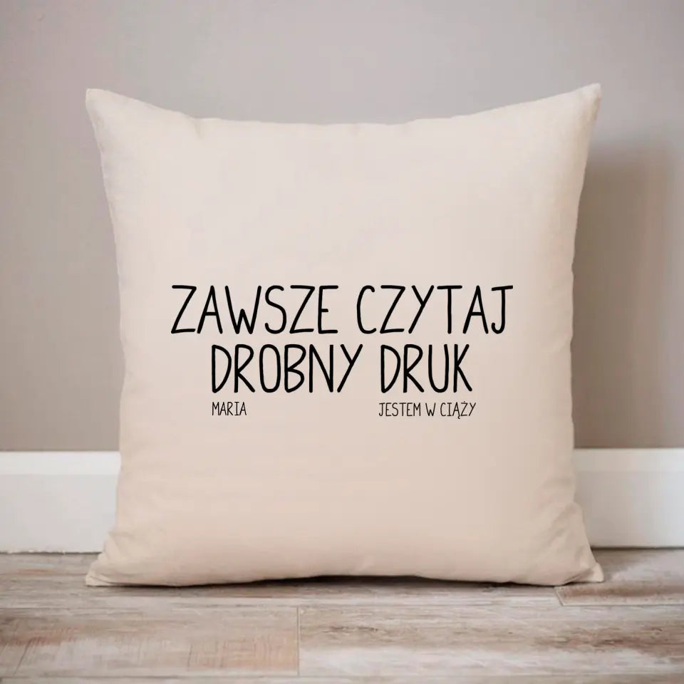 Zawsze czytaj drobny druk. Jestem w ciąży