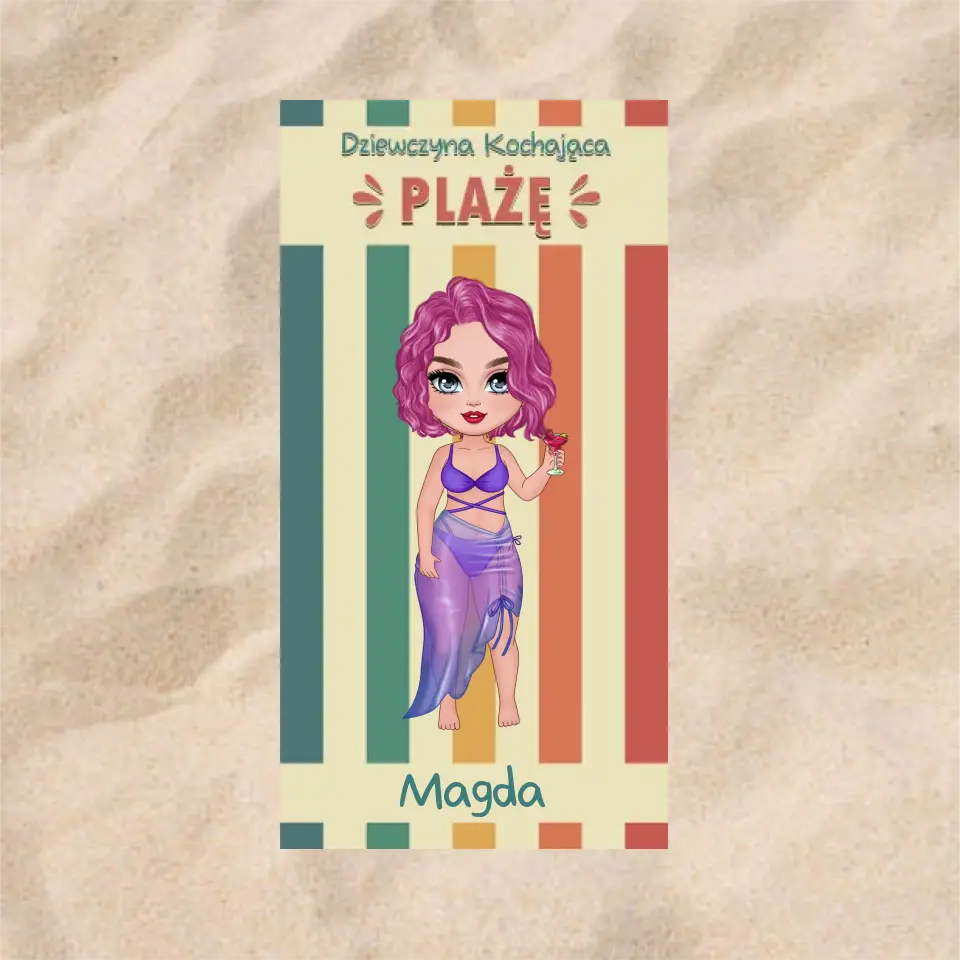 Dziewczyna kochająca plażę