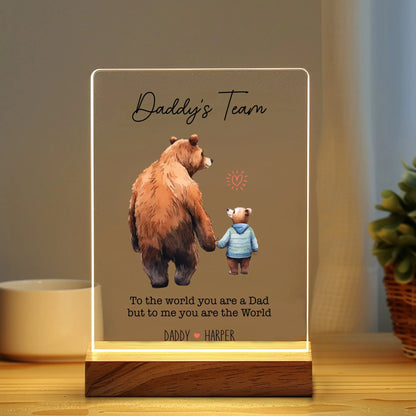 Niestandardowe światło LED, spersonalizowany portret rodzinny