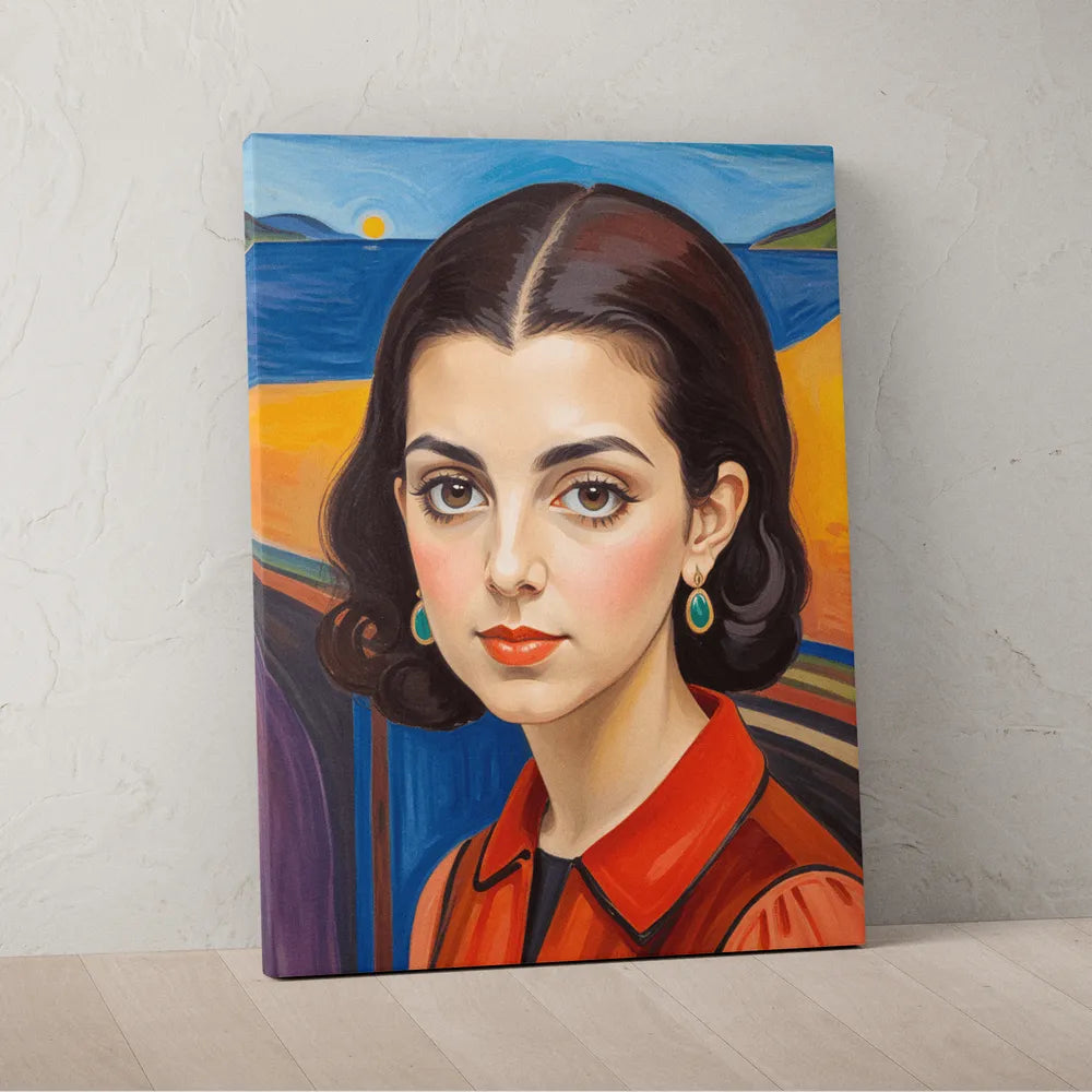 Zestaw do malowania po numerach „Coastal Mirage Portrait”.