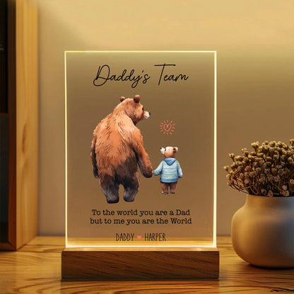 Niestandardowe światło LED, spersonalizowany portret rodzinny