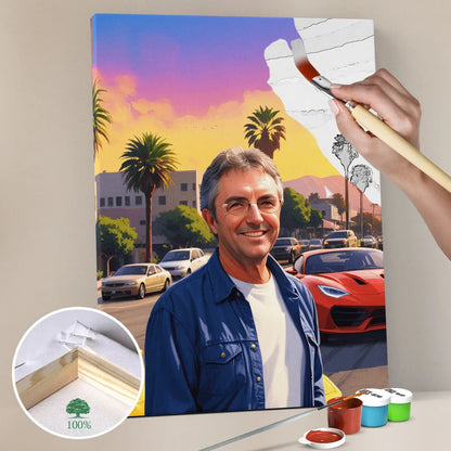 Zestaw do malowania po numerach „Przejażdżka o zachodzie słońca”