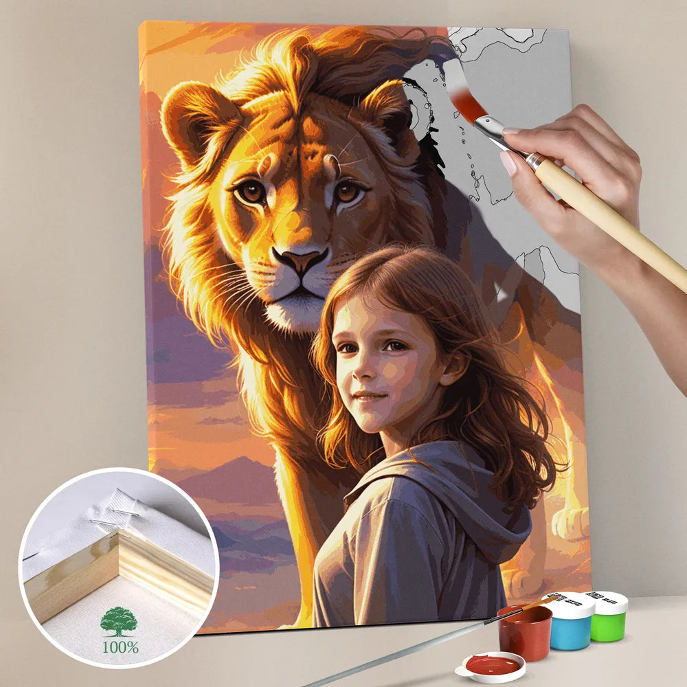 Zestaw do malowania numerycznego „Lionheart Companion”