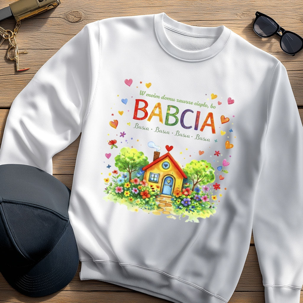 Personalizowana bluza dla Babci lub Dziadka - W moim domu zawsze ciepło