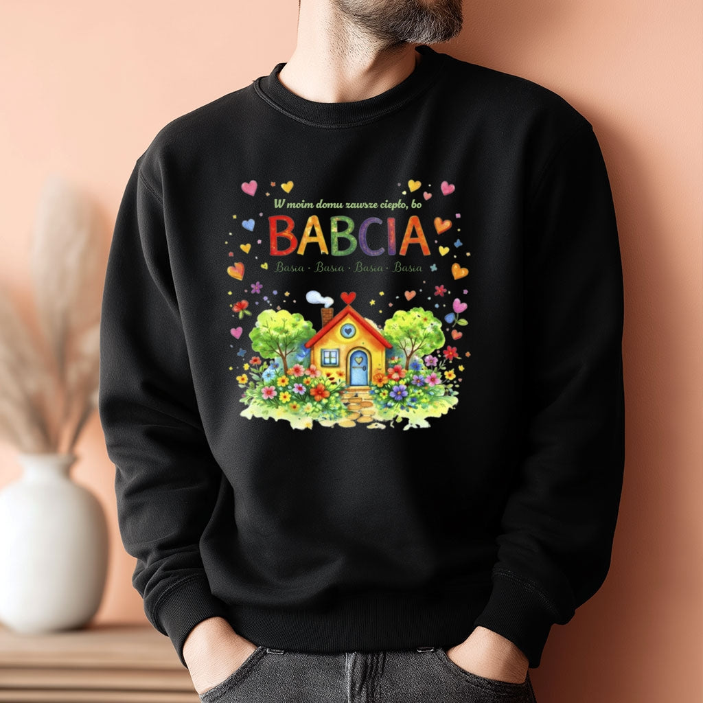 Personalizowana bluza dla Babci lub Dziadka - W moim domu zawsze ciepło