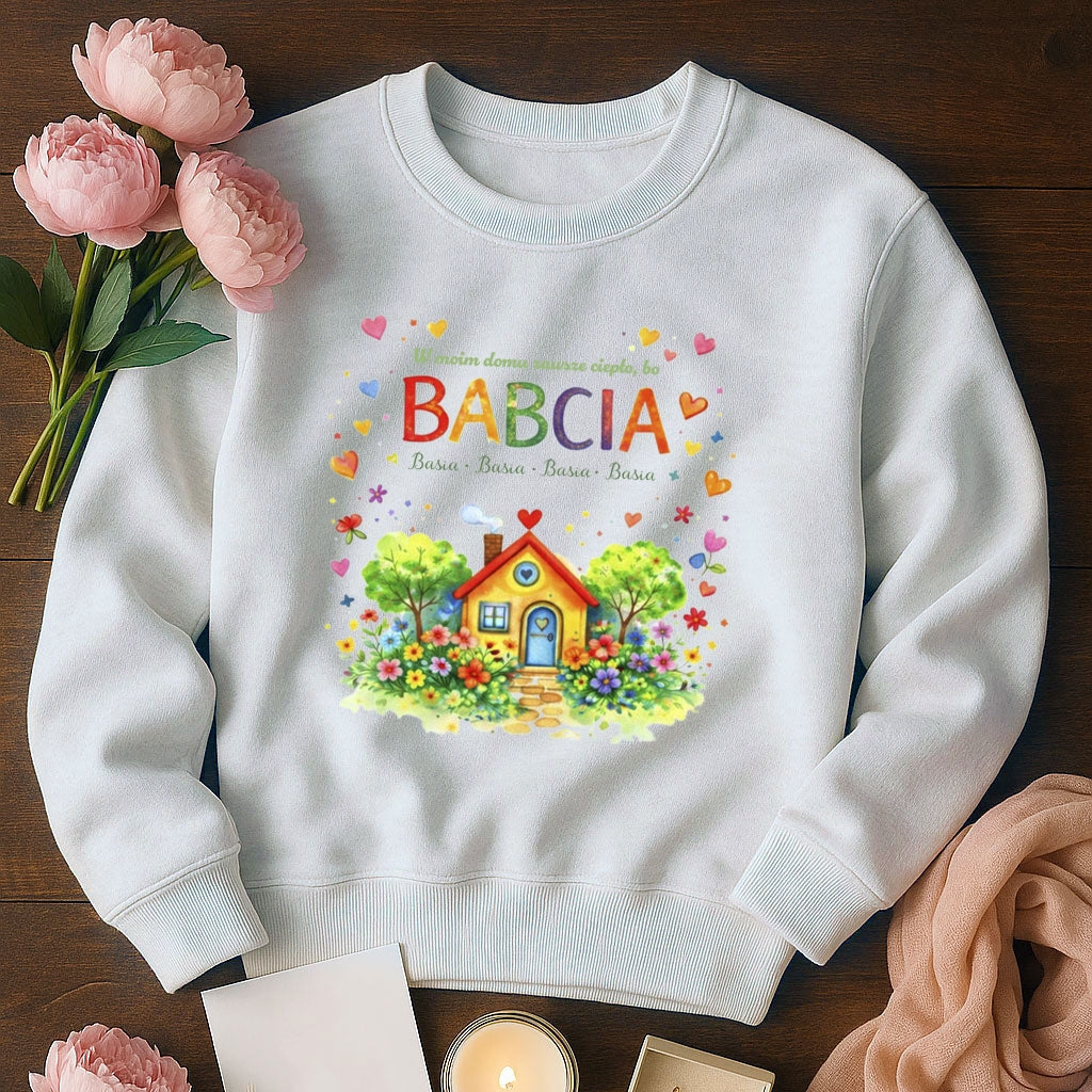 Personalizowana bluza dla Babci lub Dziadka - W moim domu zawsze ciepło