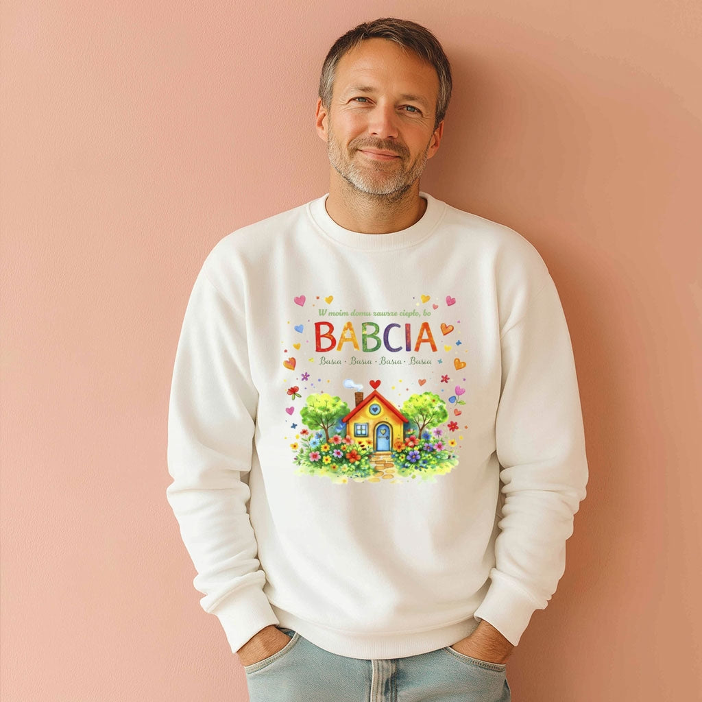 Personalizowana bluza dla Babci lub Dziadka - W moim domu zawsze ciepło