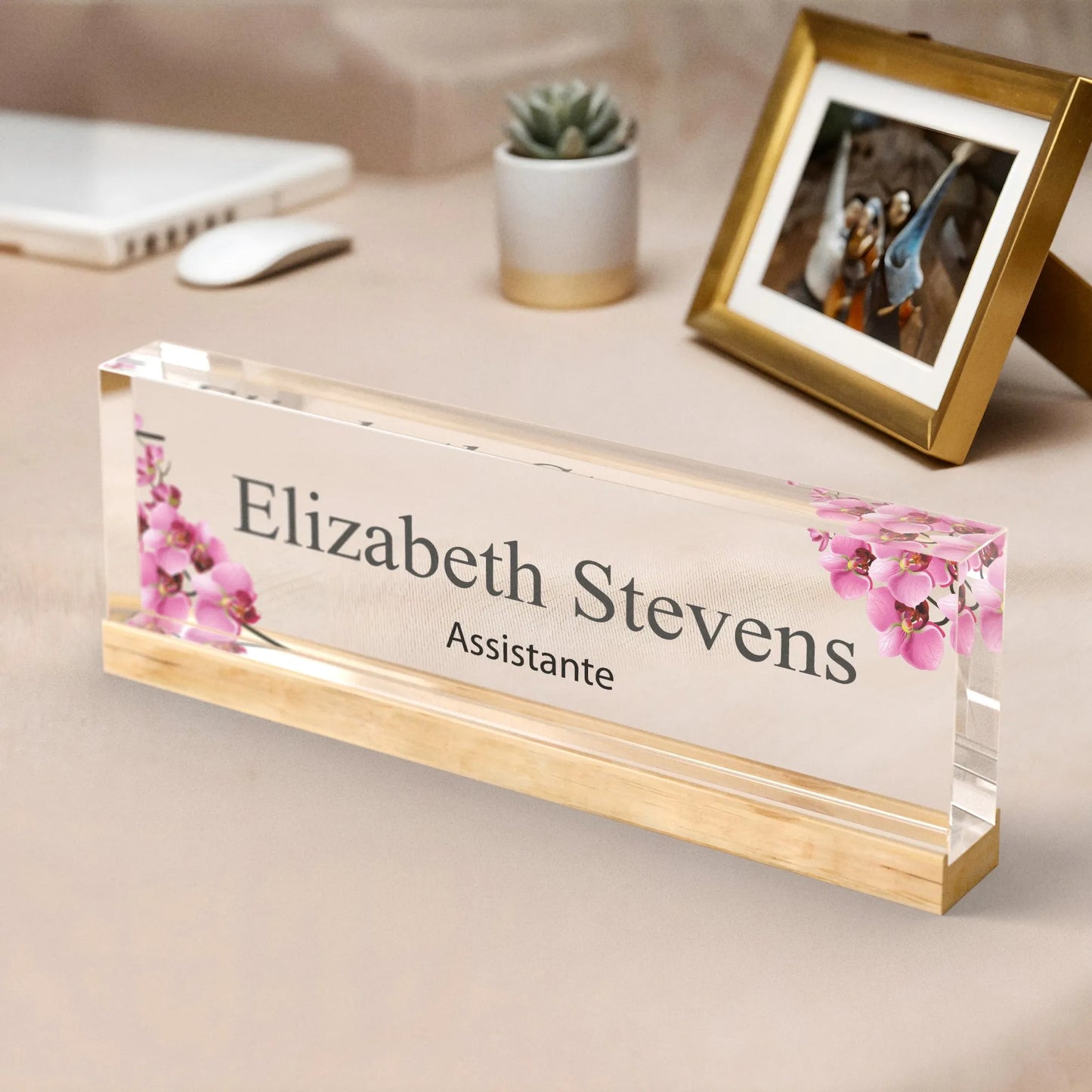 Spersonalizowana akrylowa tabliczka  na biurko