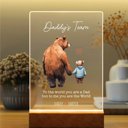 Niestandardowe światło LED, spersonalizowany portret rodzinny