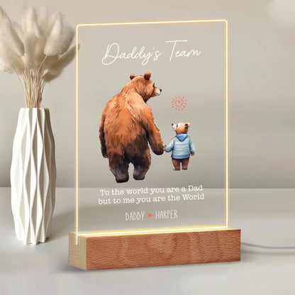 Niestandardowe światło LED, spersonalizowany portret rodzinny