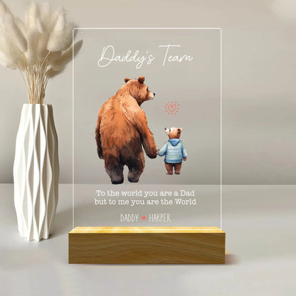 Niestandardowe światło LED, spersonalizowany portret rodzinny