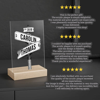 Spersonalizowany znak uliczny - Ślub Pary