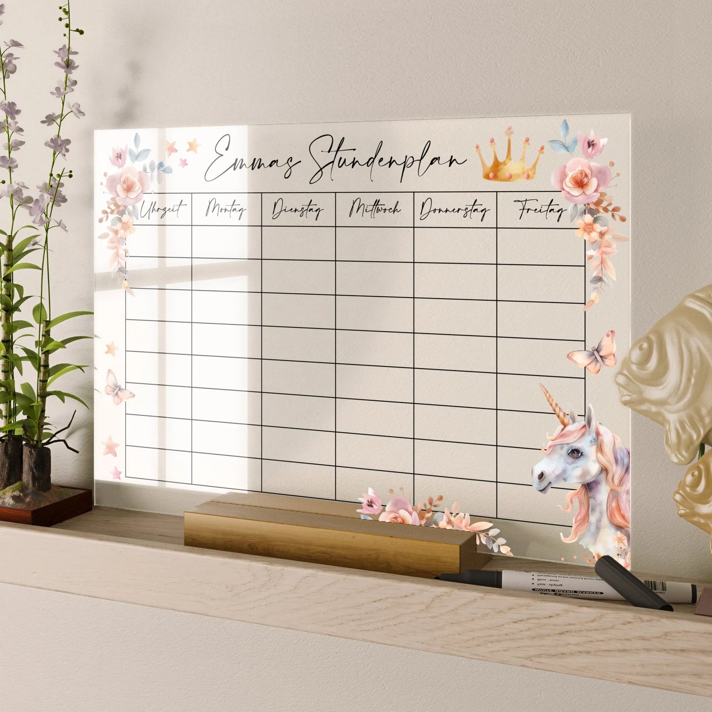 Planer tygodniowy ze szkła akrylowego można czyścić