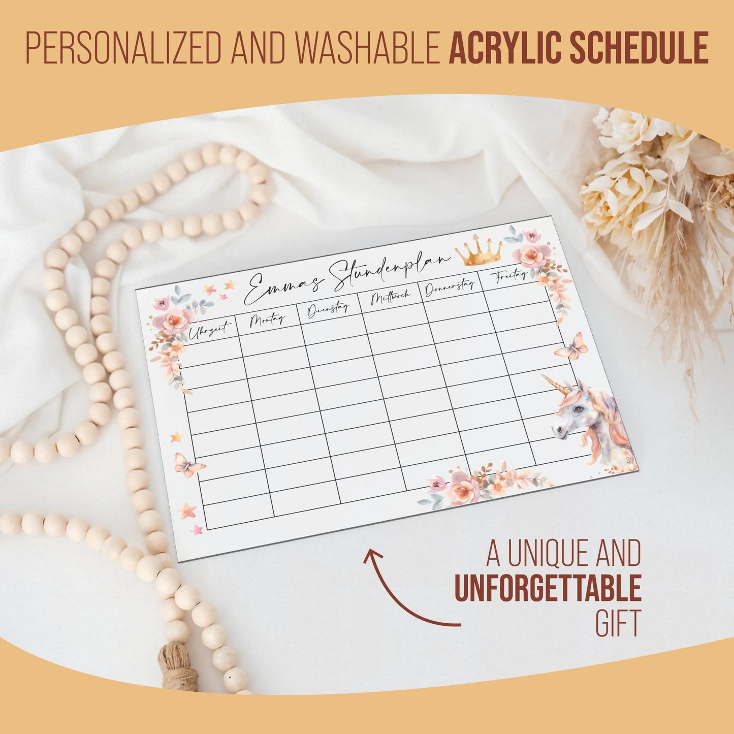 Planer tygodniowy ze szkła akrylowego można czyścić