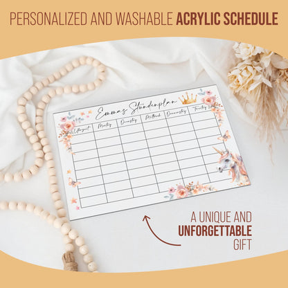 Planer tygodniowy ze szkła akrylowego można czyścić