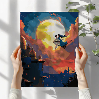Obraz Po Numerach "Aladyn i Magia Orientu" – Zestaw do Malowania, Idealny Prezent, Relaks i Sztuka DIY