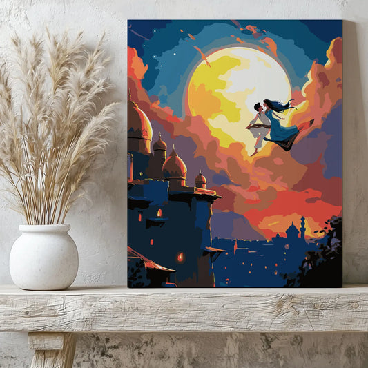 Obraz Po Numerach "Aladyn i Magia Orientu" – Zestaw do Malowania, Idealny Prezent, Relaks i Sztuka DIY