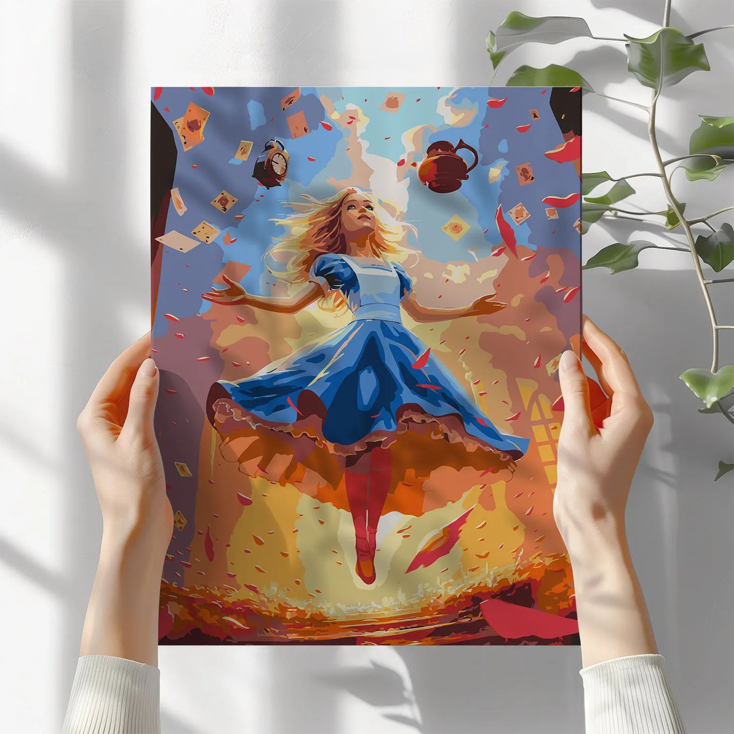 Obraz Po Numerach "Alicja w Krainie Czarów" – Malowanie po Numerach, Zestaw Artystyczny dla Dorosłych i Dzieci